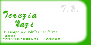 terezia mazi business card